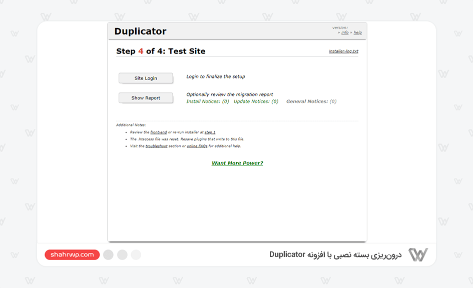 درون ریزی بسته نصبی با افزونه Duplicator – WordPress Migration Plugin