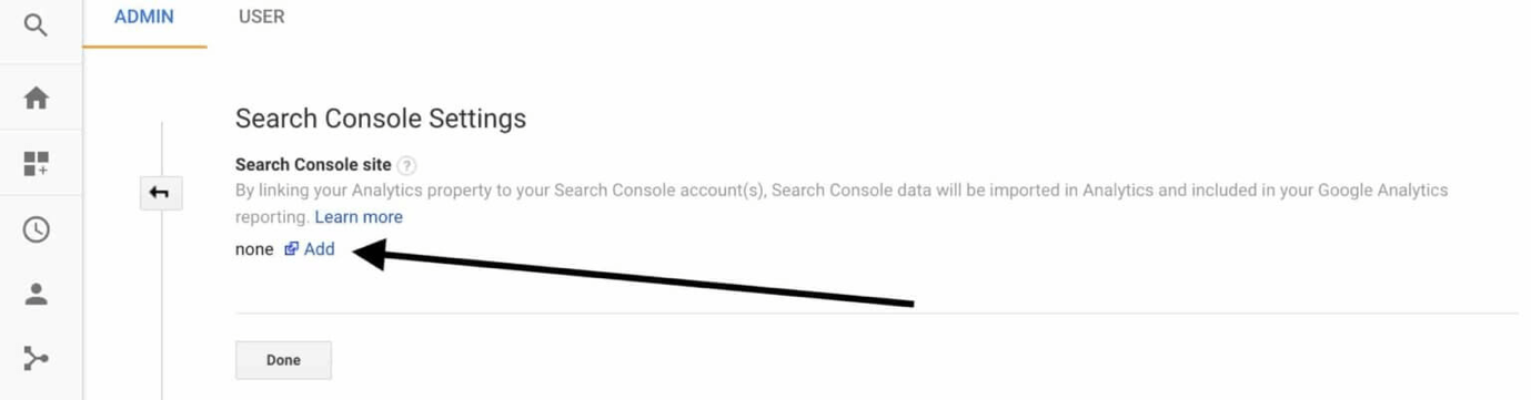 Adjust search console
